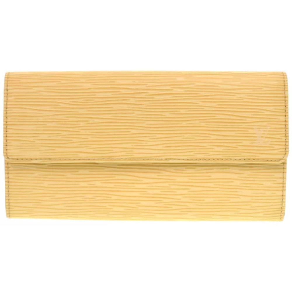 Louis Vuitton Portemonnaie Credit Epi leather vanilla yellow long wallet LV